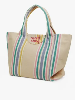 Sacs Cabas Et Paniers-Chloé Petit Sac Cabas Laetizia Smooth Tan
