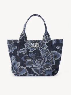 Sacs Cabas Et Paniers-Chloé Petit Sac Cabas Laetizia Denim