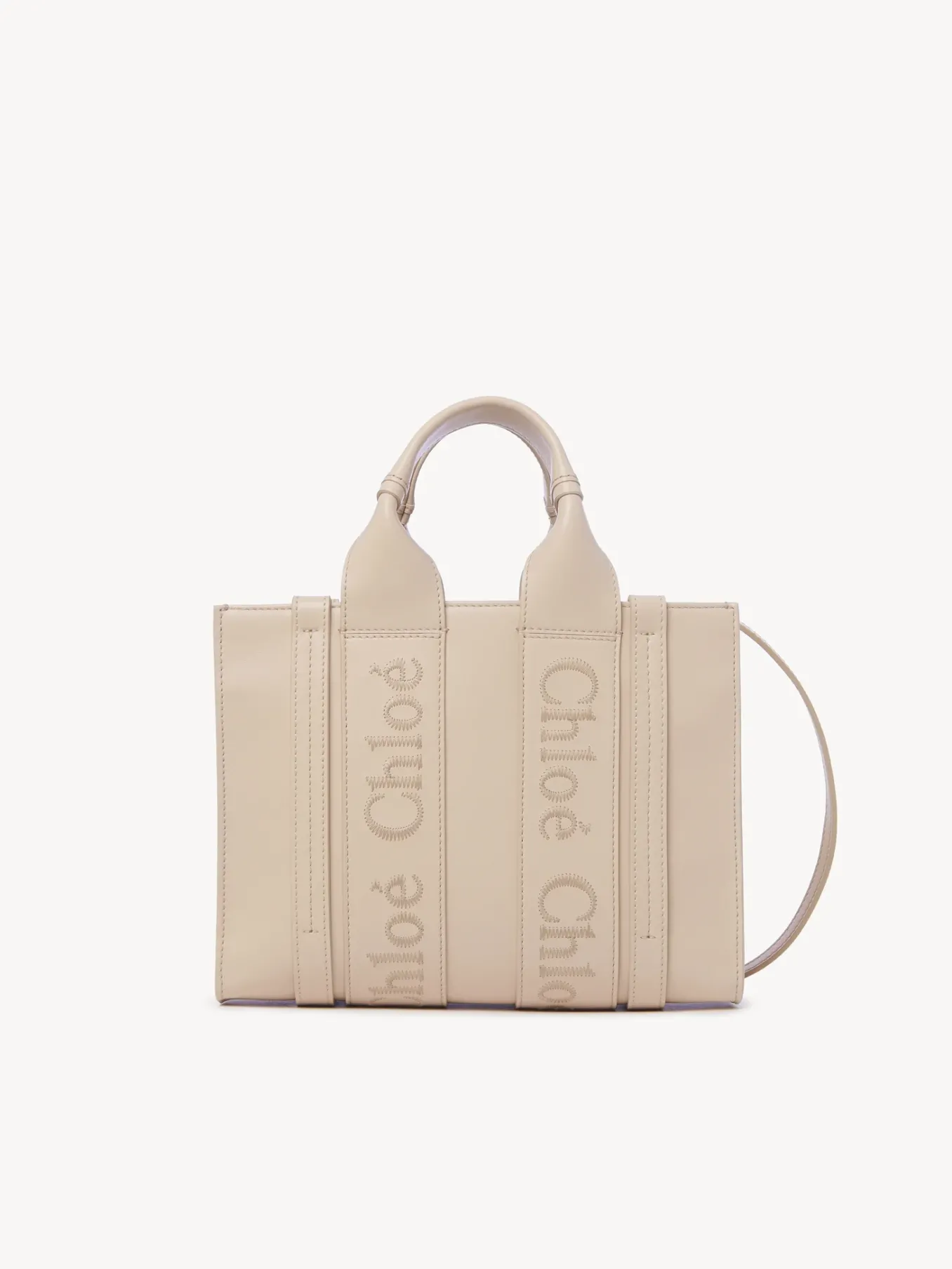 Sacs Cabas-Chloé Petit Sac Cabas Woody A Bandoulière Cement Pink