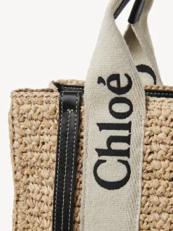 Sacs Cabas-Chloé Petit Sac Cabas Woody A Bandoulière Sand