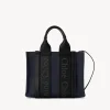 Sacs Cabas-Chloé Petit Sac Cabas Woody A Bandoulière Deep Denim