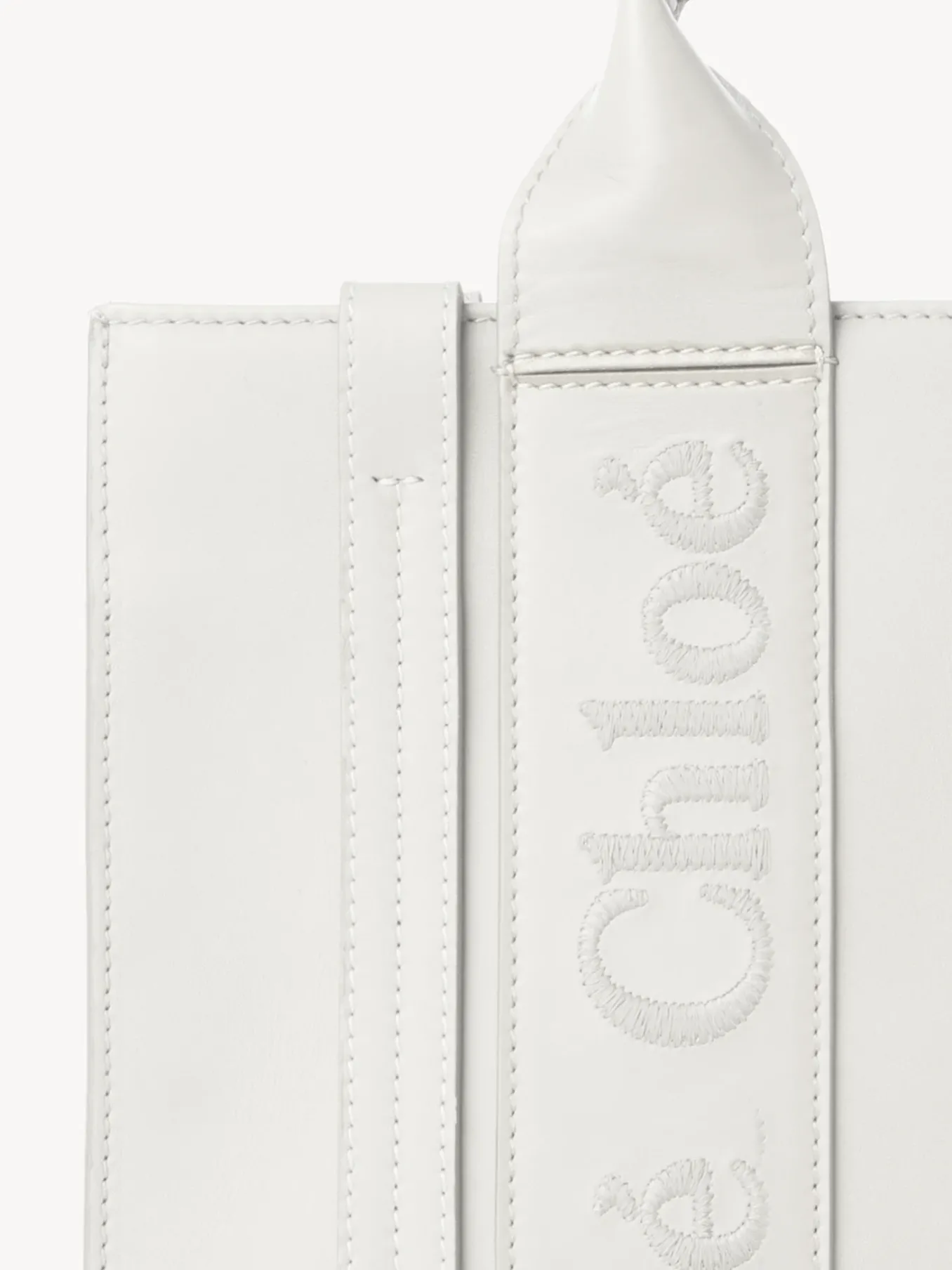 Sacs Cabas-Chloé Petit Sac Cabas Woody A Bandoulière Blanc