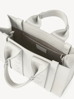 Sacs Cabas-Chloé Petit Sac Cabas Woody A Bandoulière Blanc