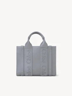 Sacs Cabas-Chloé Petit Sac Cabas Woody A Bandoulière Storm Blue