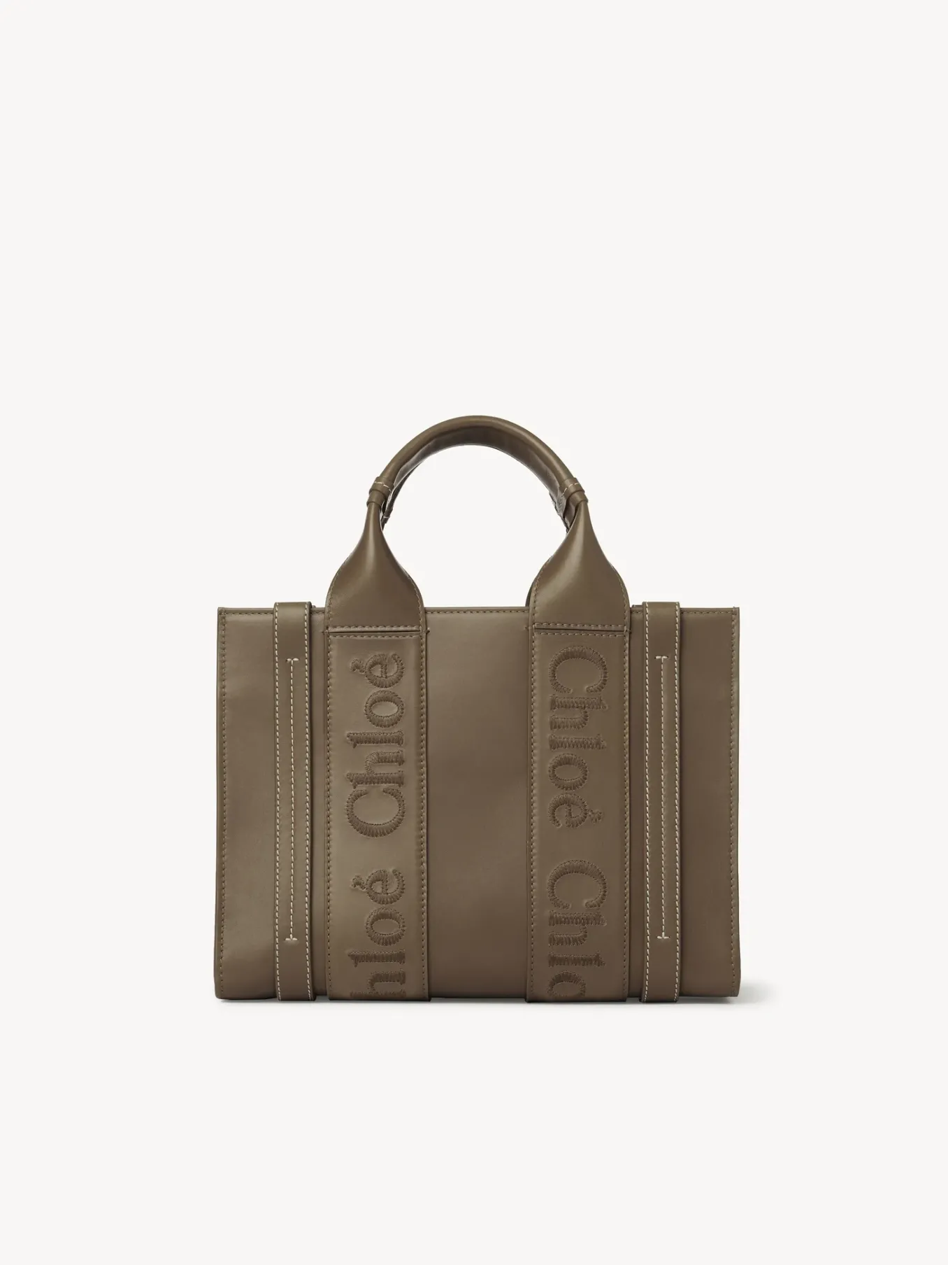 Sacs Cabas-Chloé Petit Sac Cabas Woody A Bandoulière Army Green