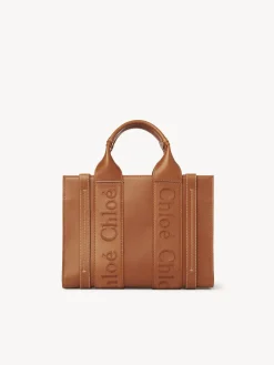 Sacs Cabas-Chloé Petit Sac Cabas Woody A Bandoulière Caramel