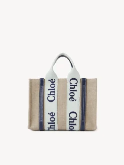 Sacs Cabas-Chloé Petit Sac Cabas Woody A Bandoulière Green - Blue 1