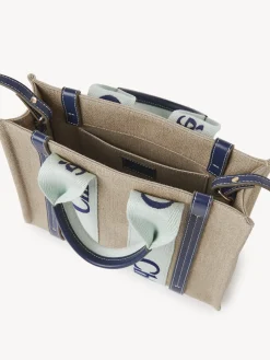 Sacs Cabas-Chloé Petit Sac Cabas Woody A Bandoulière Green - Blue 1