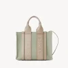 Sacs Cabas-Chloé Petit Sac Cabas Woody A Bandoulière Faded Green