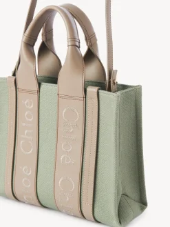 Sacs Cabas-Chloé Petit Sac Cabas Woody A Bandoulière Faded Green