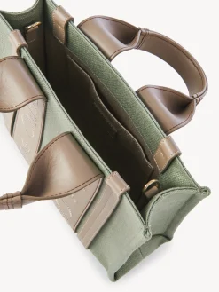 Sacs Cabas-Chloé Petit Sac Cabas Woody A Bandoulière Faded Green