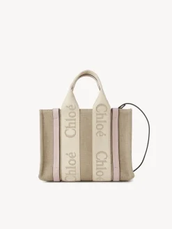 Sacs Cabas-Chloé Petit Sac Cabas Woody A Bandoulière Wild Grey