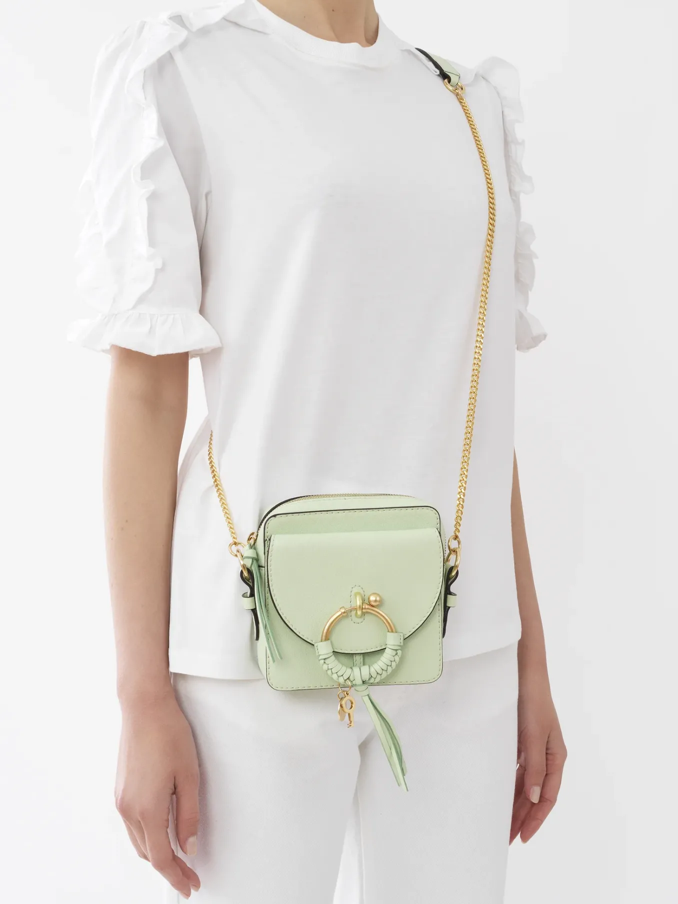 Sacs Porté Épaule-Chloé Petit Sac Camera Joan Pastel Green