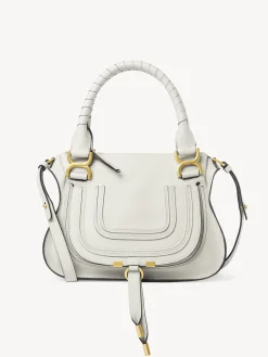 Sacs À Bandoulière-Chloé Petit Sac Double Porte Marcie Blanc