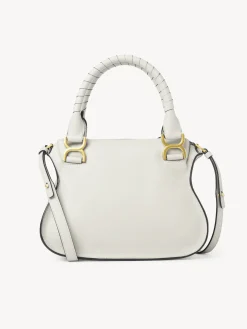 Sacs À Bandoulière-Chloé Petit Sac Double Porte Marcie Blanc