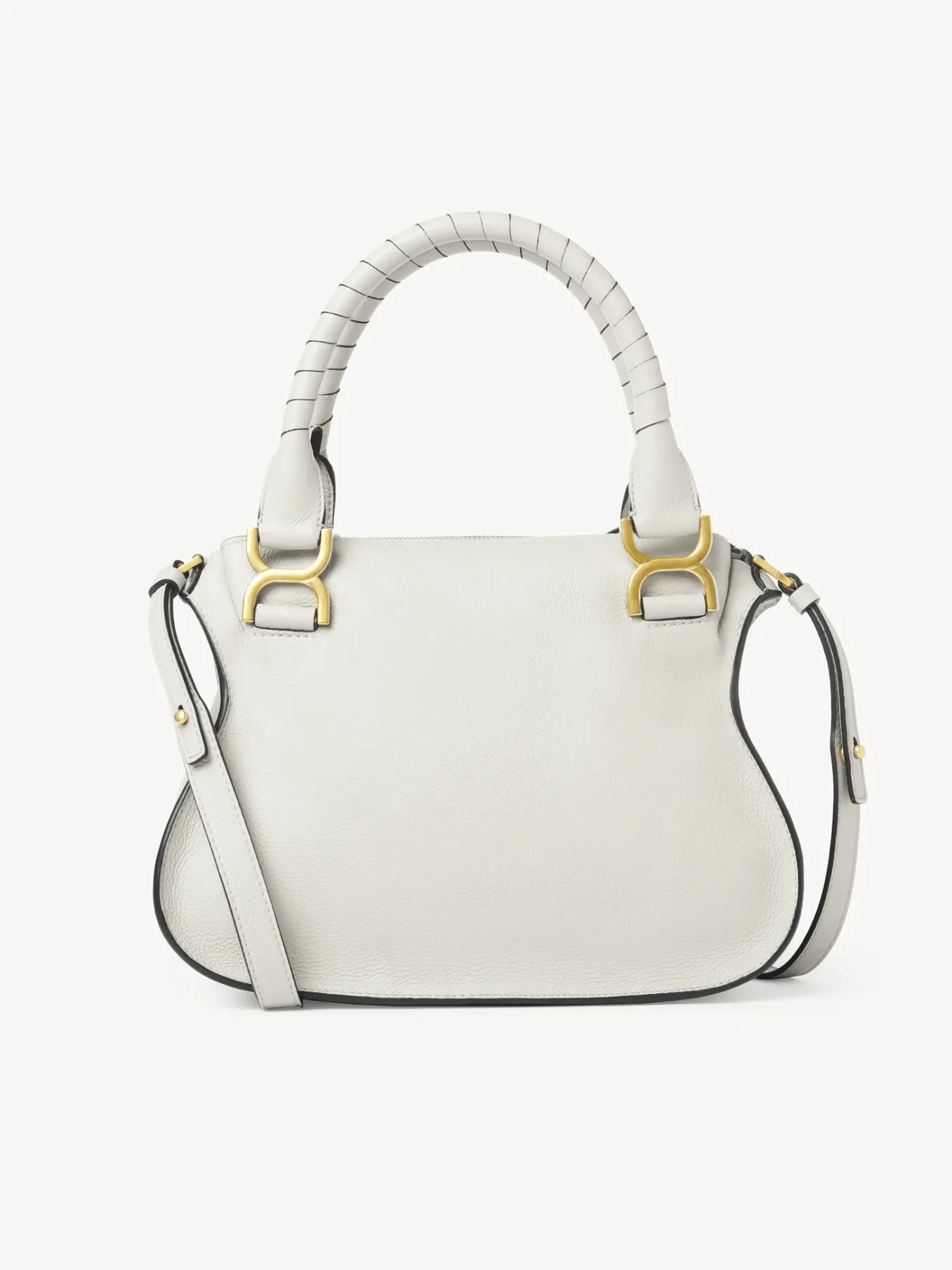 Sacs À Bandoulière-Chloé Petit Sac Double Porte Marcie Blanc