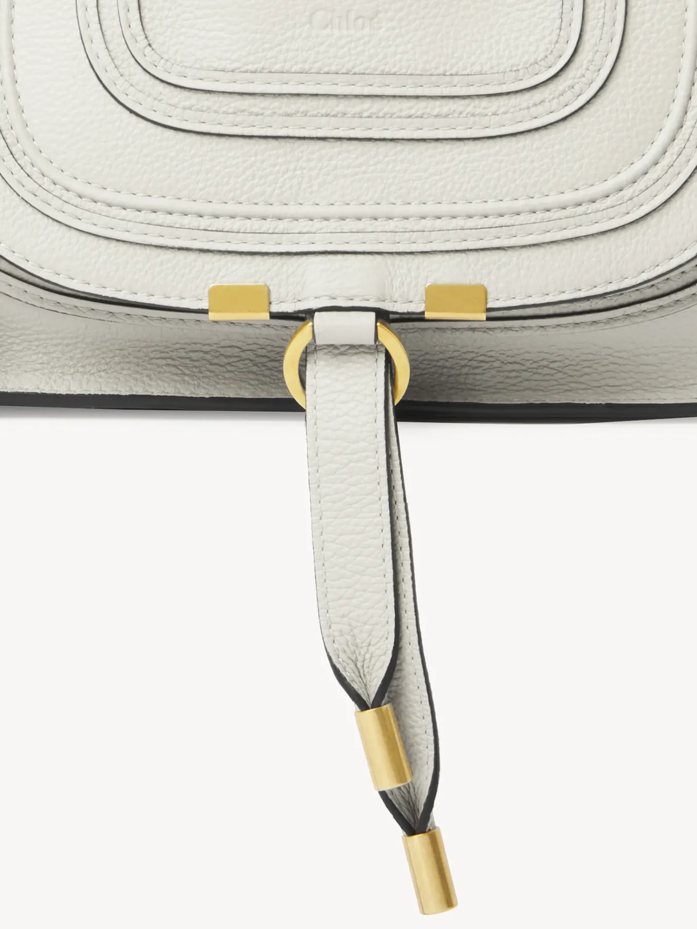 Sacs À Bandoulière-Chloé Petit Sac Double Porte Marcie Blanc