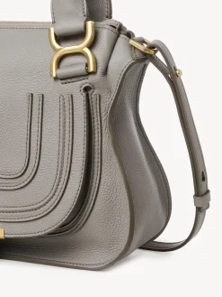 Sacs À Bandoulière-Chloé Petit Sac Double Porte Marcie Cashmere Grey