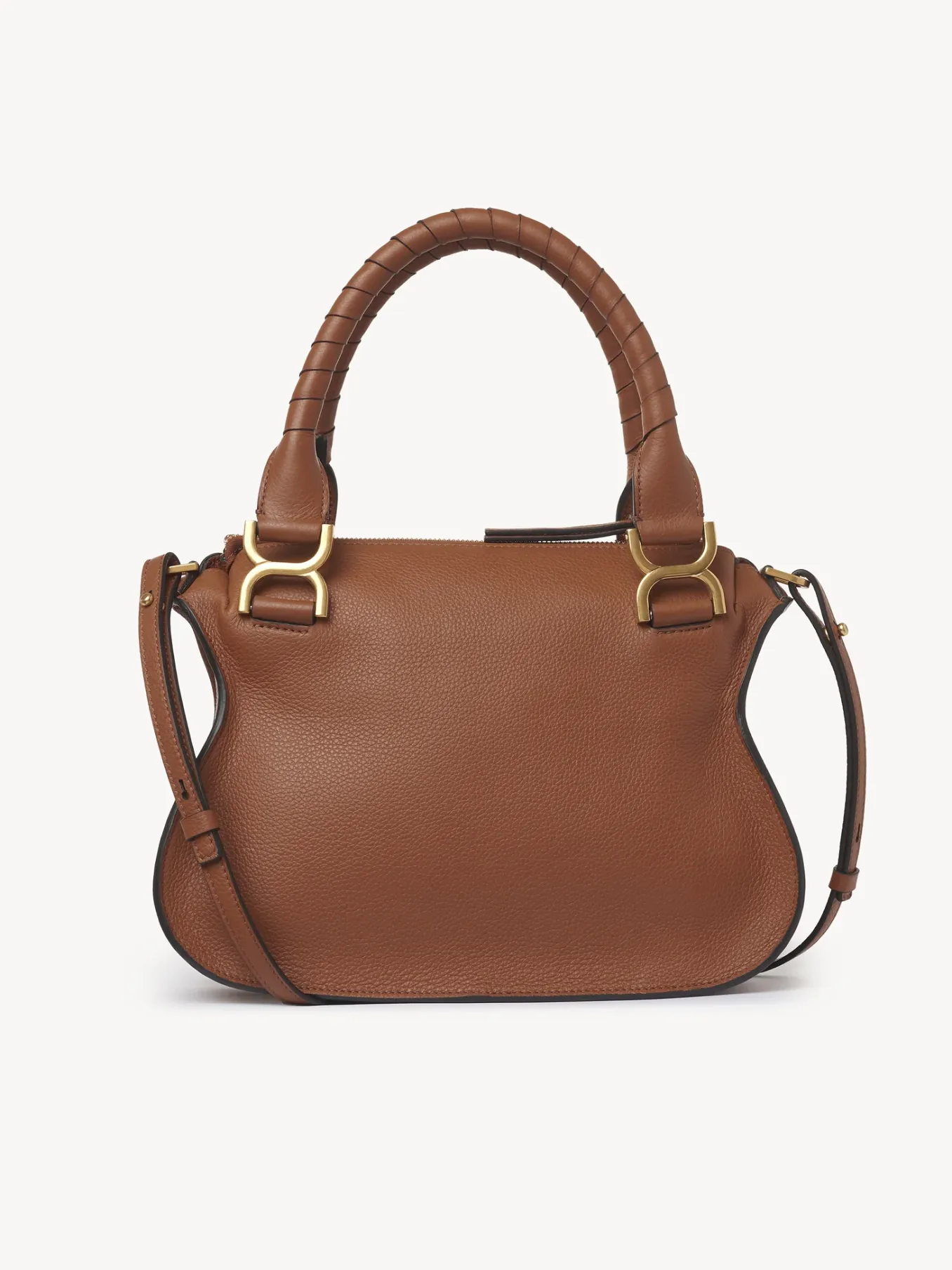 Sacs À Bandoulière-Chloé Petit Sac Double Porte Marcie Tan