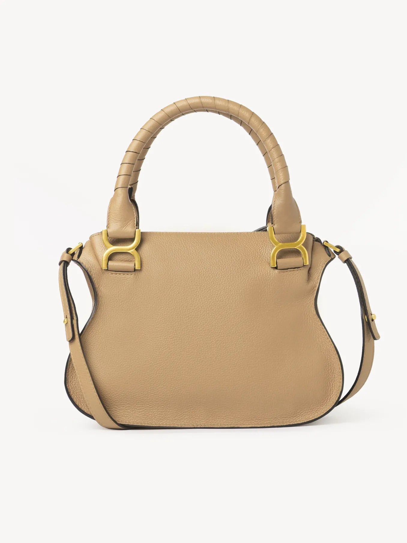 Sacs À Bandoulière-Chloé Petit Sac Double Porte Marcie Milky Brown