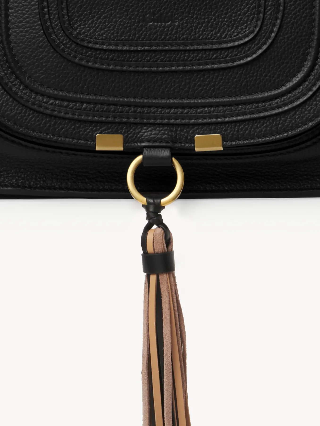 Sacs À Bandoulière-Chloé Petit Sac Double Porte Marcie Noir