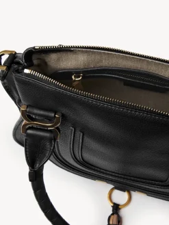 Sacs À Bandoulière-Chloé Petit Sac Double Porte Marcie Noir