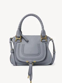 Sacs À Bandoulière-Chloé Petit Sac Double Porte Marcie Storm Blue