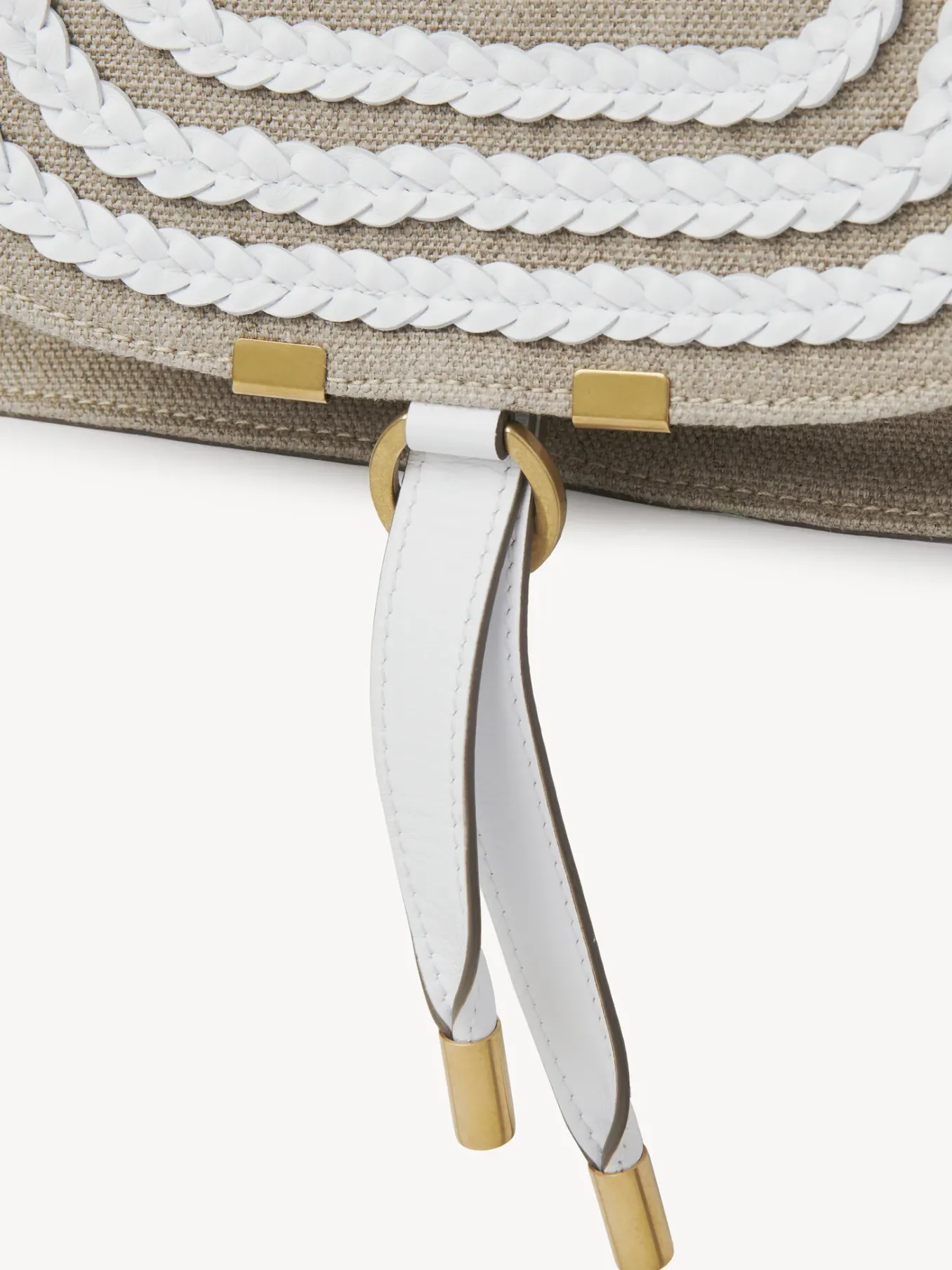 Sacs À Bandoulière-Chloé Petit Sac Double Porte Marcie Blanc