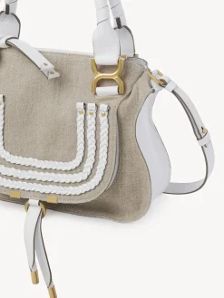 Sacs À Bandoulière-Chloé Petit Sac Double Porte Marcie Blanc