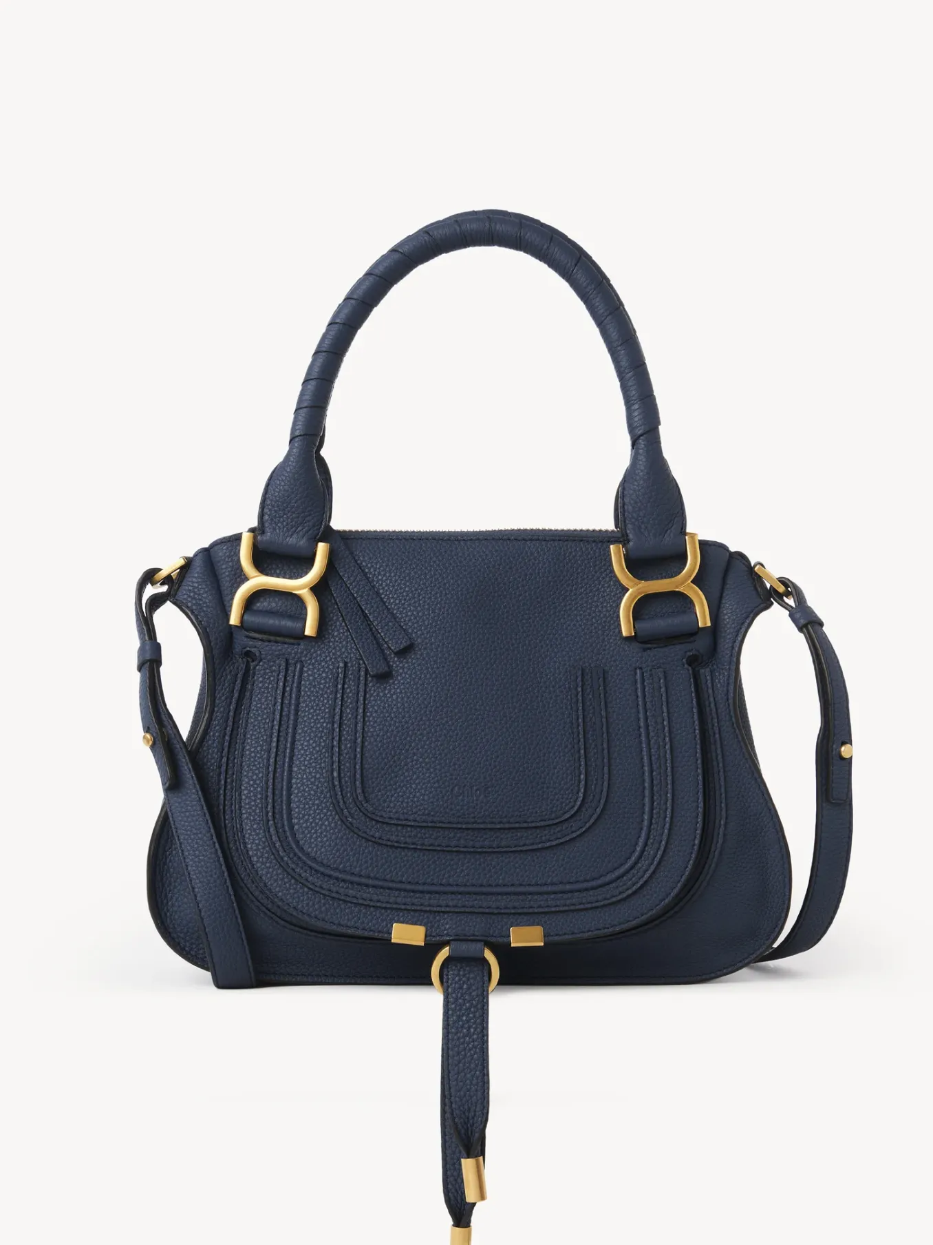 Sacs À Bandoulière-Chloé Petit Sac Double Porte Marcie Navy