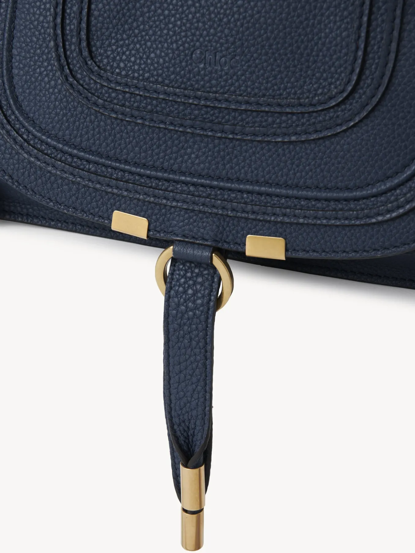 Sacs À Bandoulière-Chloé Petit Sac Double Porte Marcie Navy