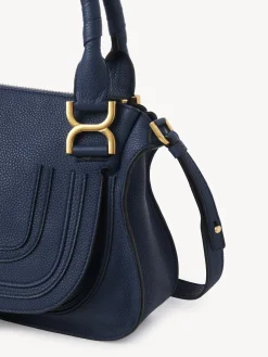 Sacs À Bandoulière-Chloé Petit Sac Double Porte Marcie Navy