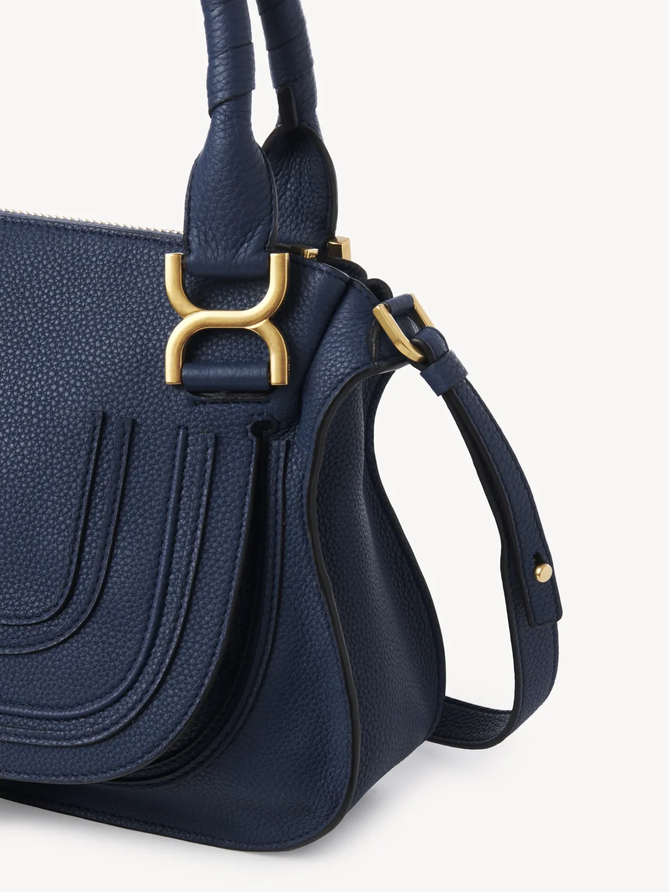 Sacs À Bandoulière-Chloé Petit Sac Double Porte Marcie Navy