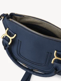 Sacs À Bandoulière-Chloé Petit Sac Double Porte Marcie Navy