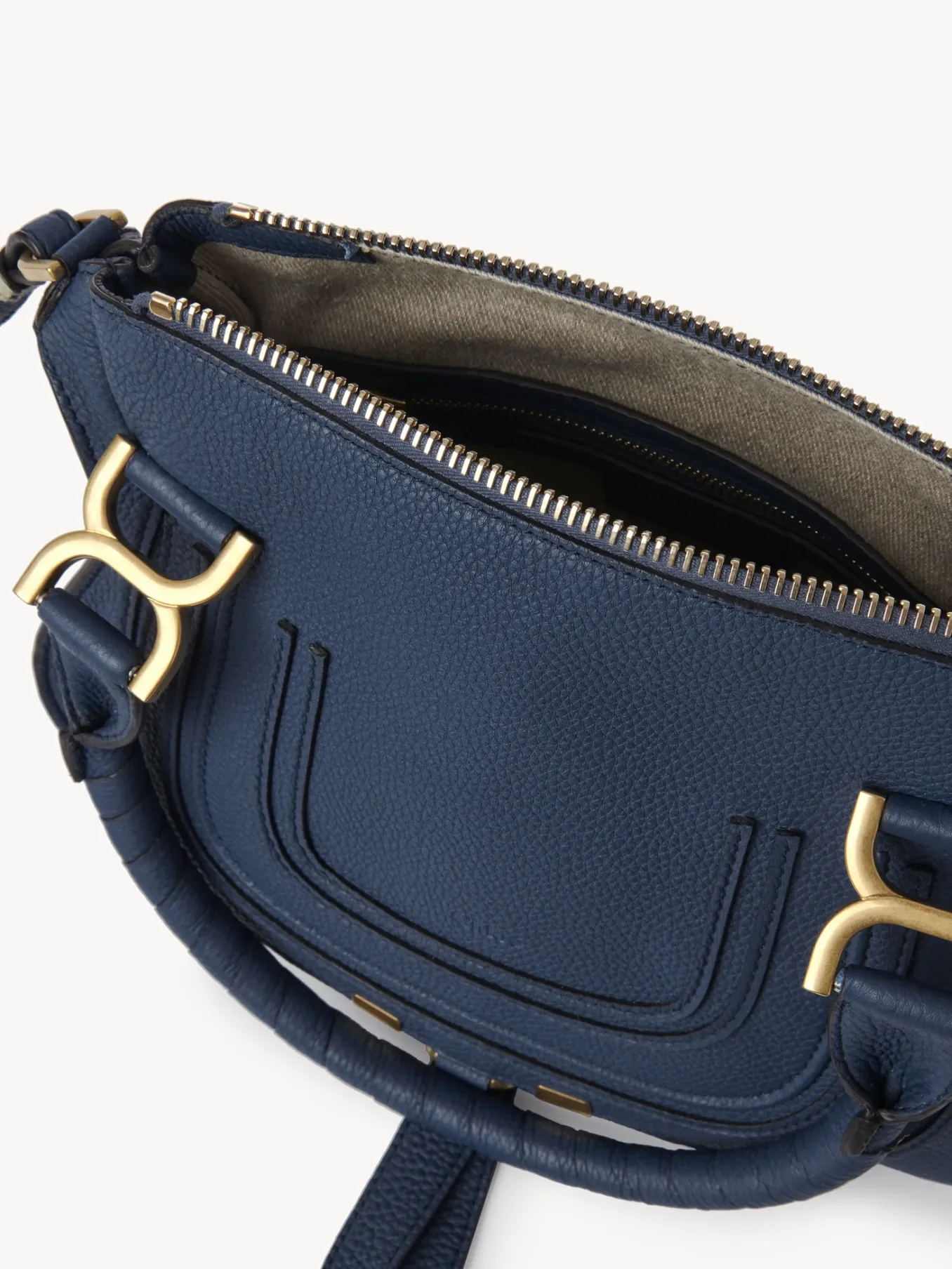 Sacs À Bandoulière-Chloé Petit Sac Double Porte Marcie Navy