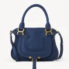 Sacs À Bandoulière-Chloé Petit Sac Double Porte Marcie Deep Denim