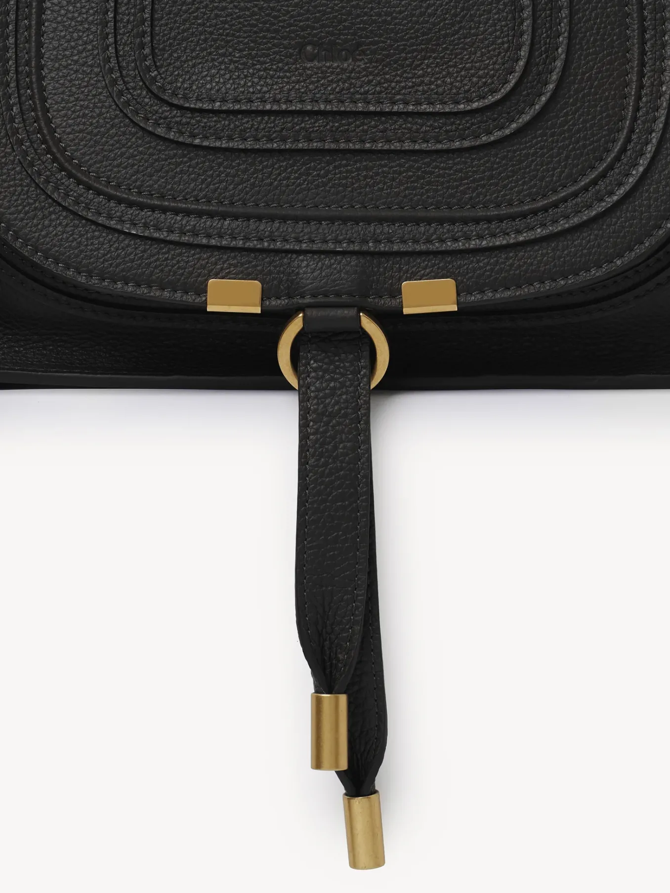 Sacs À Bandoulière-Chloé Petit Sac Double Porte Marcie Noir