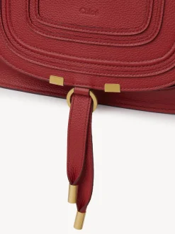 Sacs À Bandoulière-Chloé Petit Sac Double Porte Marcie Reddish Pink