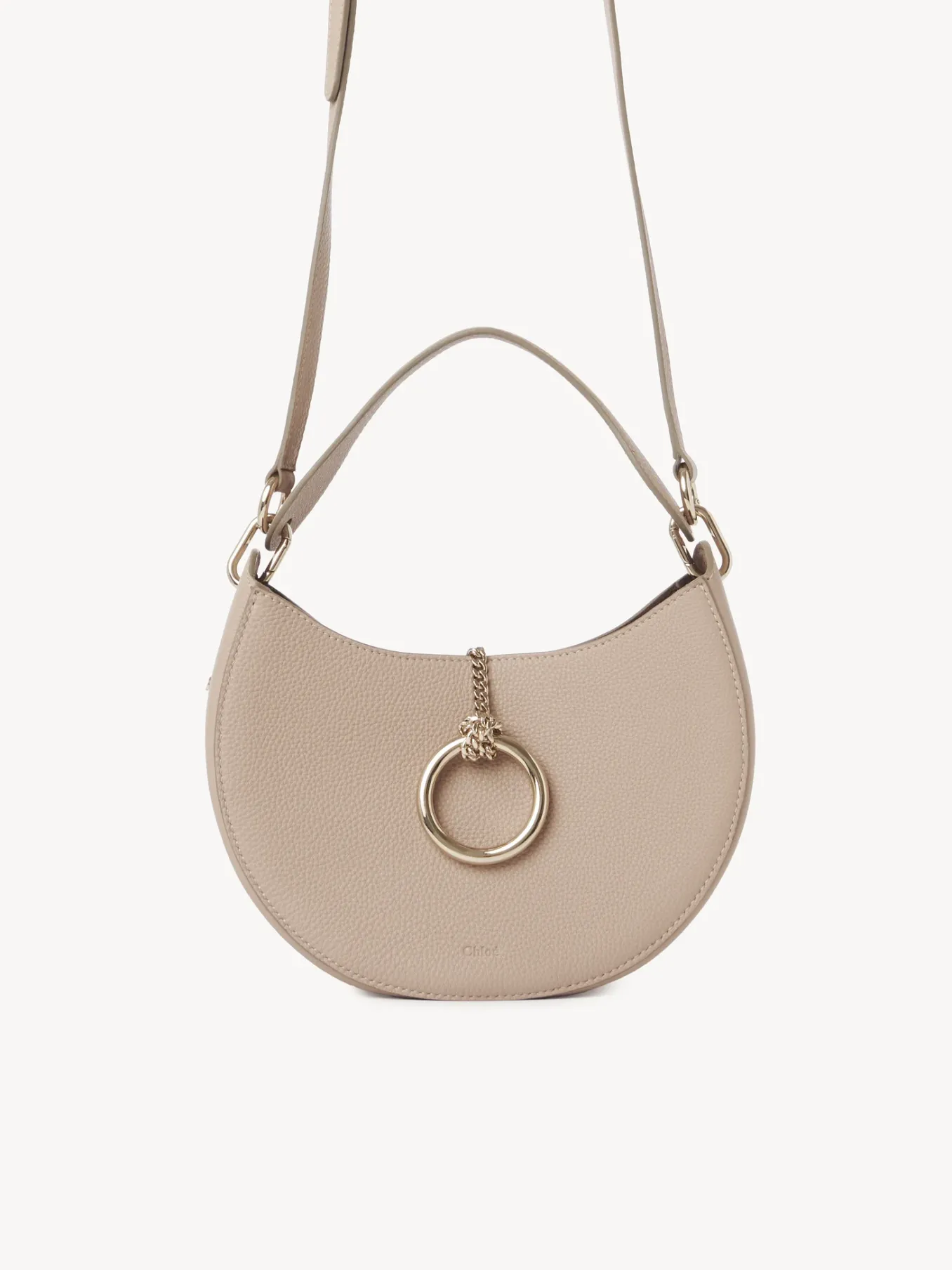 Sacs À Bandoulière-Chloé Petit Sac Hobo Arlene Nomad Beige