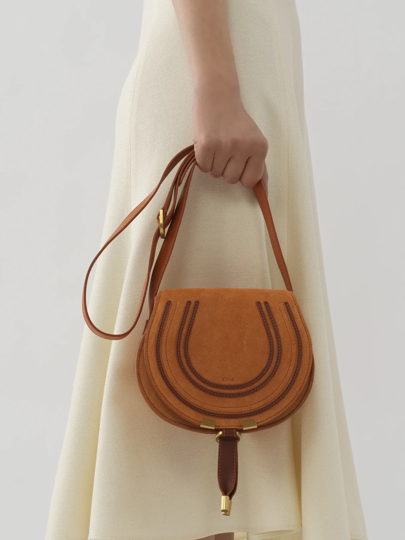 Sacs À Bandoulière-Chloé Petit Sac Porte Épaule Marcie Henna Orange
