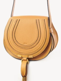 Sacs À Bandoulière-Chloé Petit Sac Porte Épaule Marcie Tan Apricot