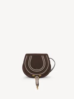 Sacs À Bandoulière-Chloé Petit Sac Porte Épaule Marcie Pure Brown