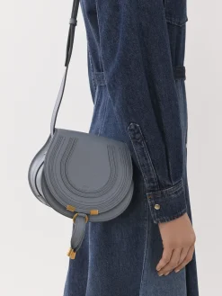 Sacs À Bandoulière-Chloé Petit Sac Porte Épaule Marcie Storm Blue