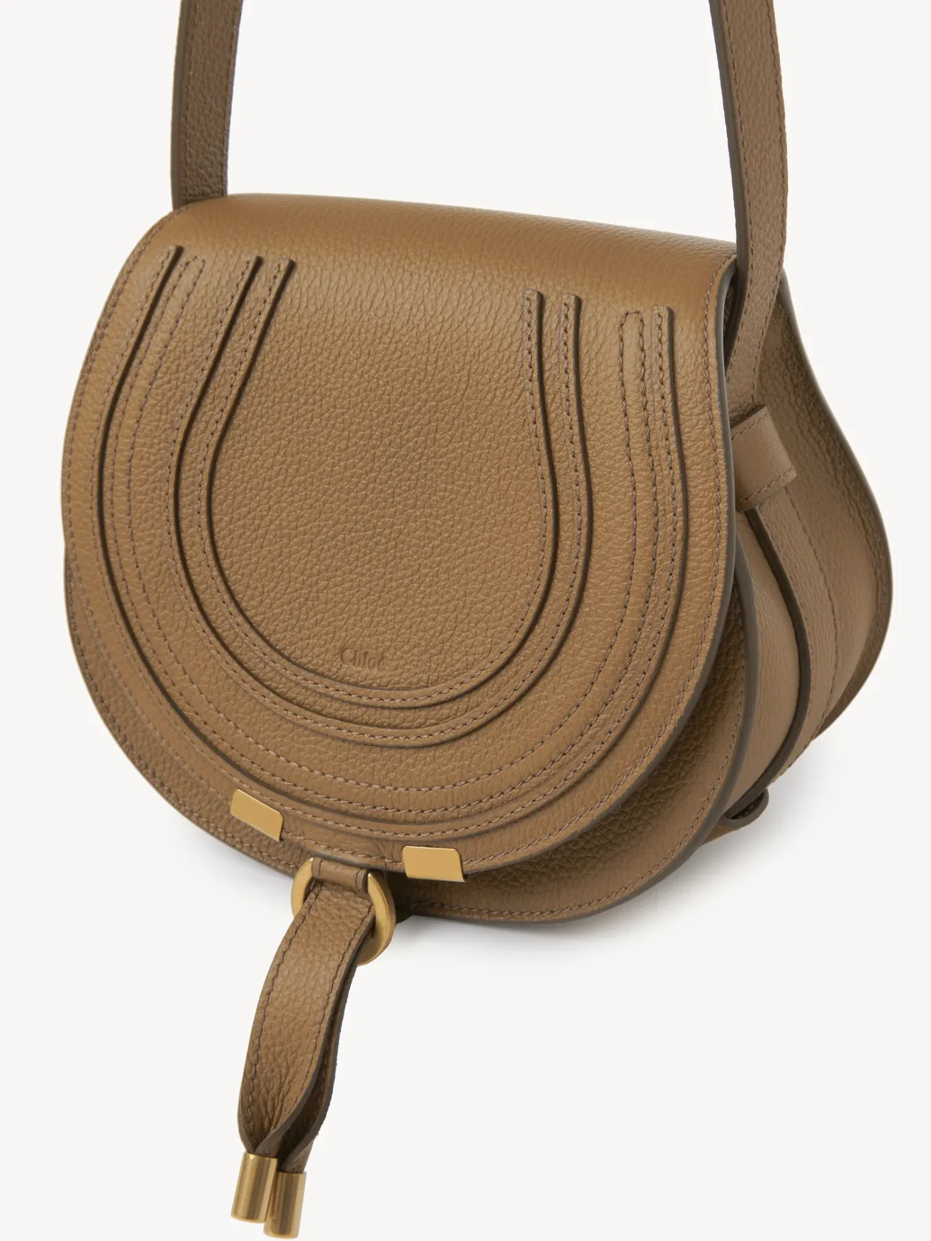 Sacs À Bandoulière-Chloé Petit Sac Porte Épaule Marcie Pottery Brown