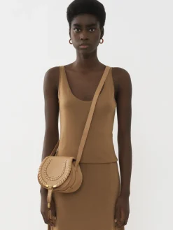 Sacs À Bandoulière-Chloé Petit Sac Porte Épaule Marcie Light Tan