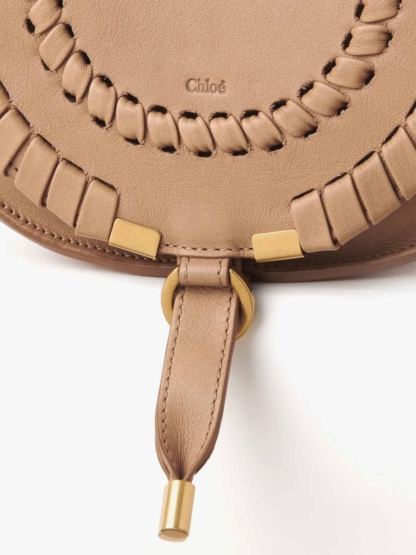 Sacs À Bandoulière-Chloé Petit Sac Porte Épaule Marcie Light Tan