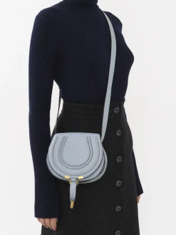 Sacs À Bandoulière-Chloé Petit Sac Porte Épaule Marcie Shady Blue