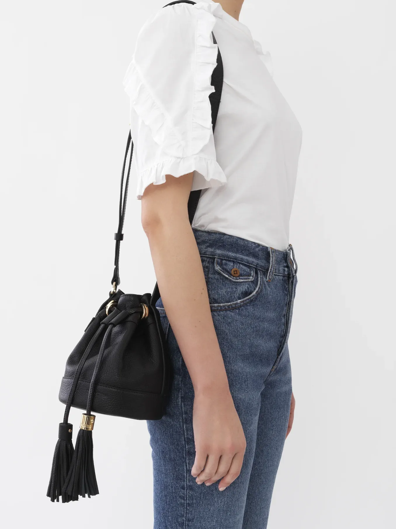 Sacs Porté Épaule-Chloé Petit Sac Seau Vicki Noir