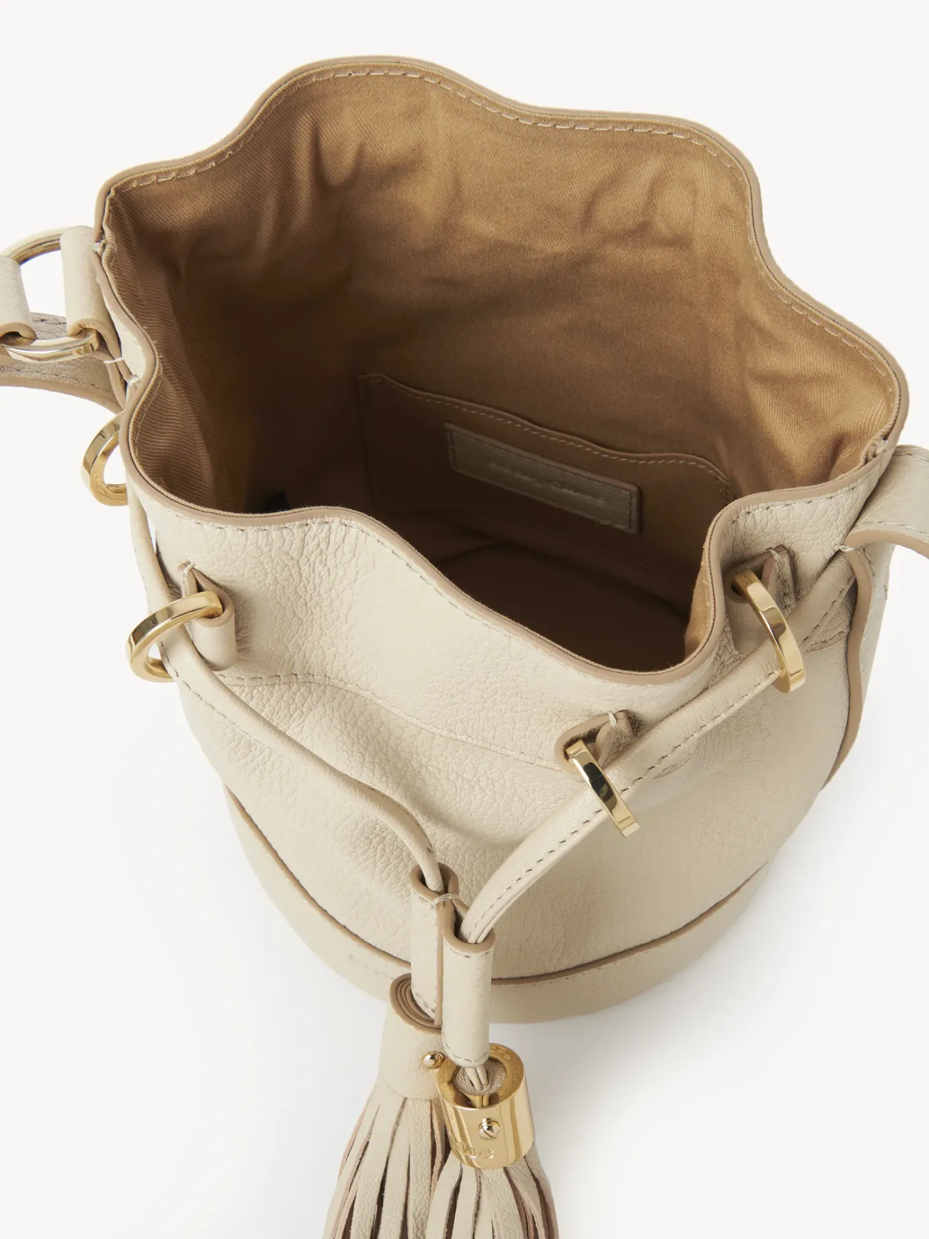 Sacs Porté Épaule-Chloé Petit Sac Seau Vicki Cement Beige