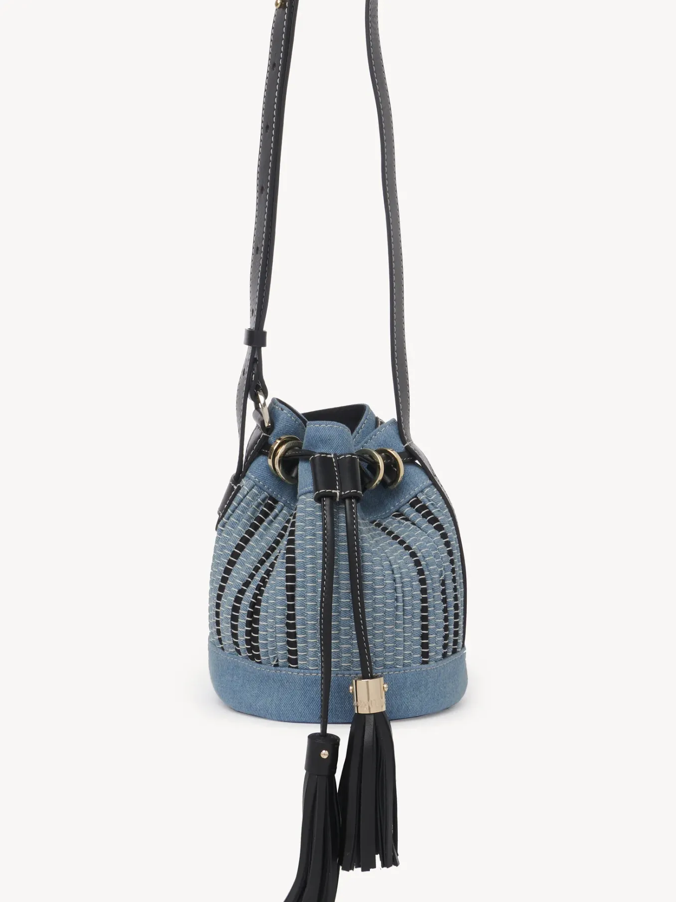 Sacs Porté Épaule-Chloé Petit Sac Seau Vicki Denim
